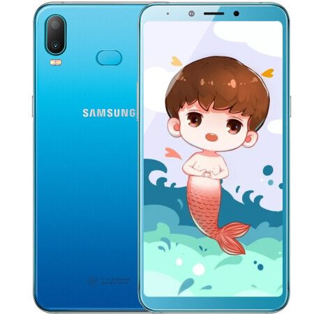 三星 Galaxy A6s(SM-G6200)手机 花木蓝(6G+128G)